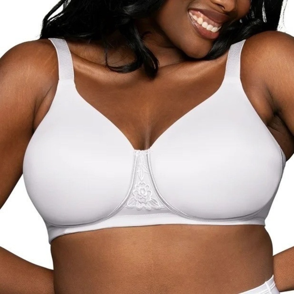 Vanity Fair Beauty Back T-Shirt Bra Women 38C White Stretch Full Figure Wirefree